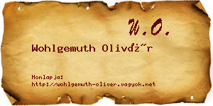 Wohlgemuth Olivér névjegykártya