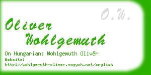 oliver wohlgemuth business card